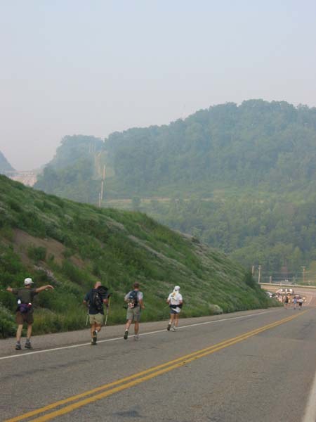 Down Ridge Rd. approaching Checkpoint 1