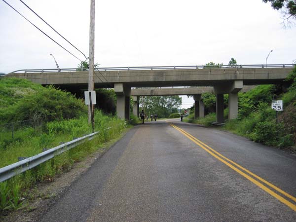 Approaching Route 28 overpass