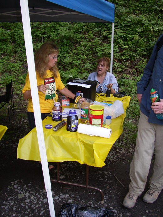 Joyce makes sandwiches at Checkpoint 4