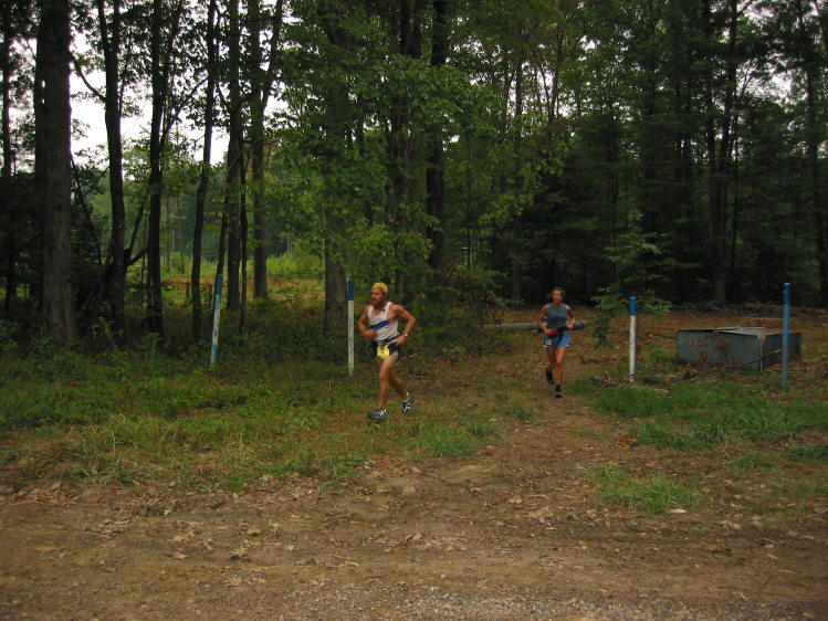 Runners at Route 66 crossing